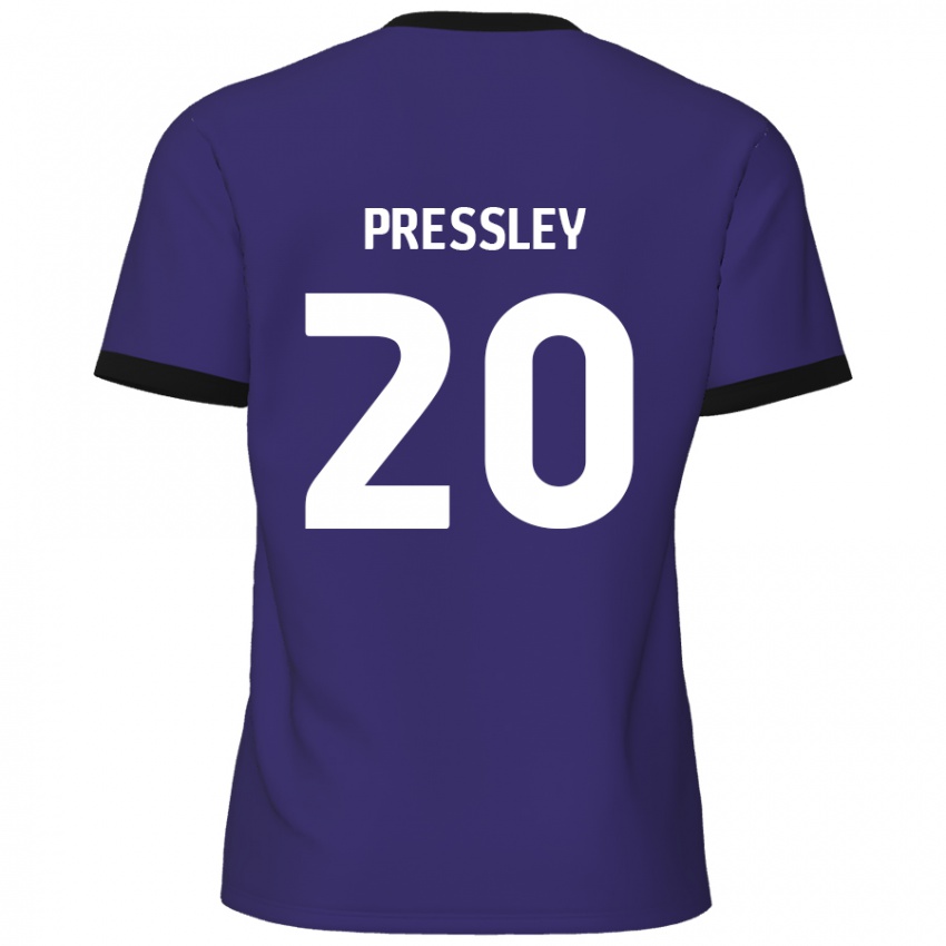 Kinderen Aaron Pressley #20 Paars Uitshirt Uittenue 2024/25 T-Shirt