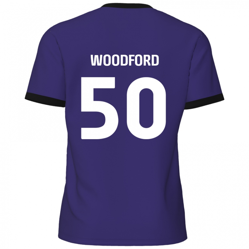 Kinderen Max Woodford #50 Paars Uitshirt Uittenue 2024/25 T-Shirt