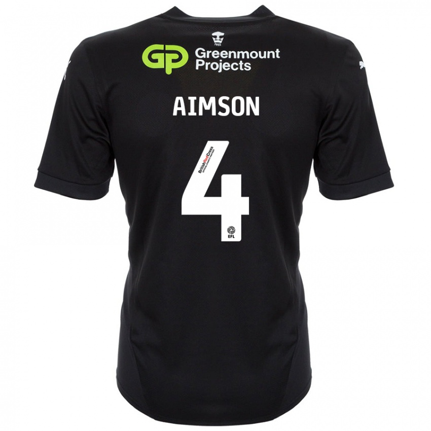 Kinderen Will Aimson #4 Zwart Uitshirt Uittenue 2024/25 T-Shirt