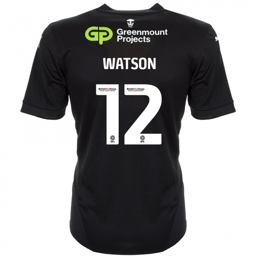 Kinderen Tom Watson #12 Zwart Uitshirt Uittenue 2024/25 T-Shirt