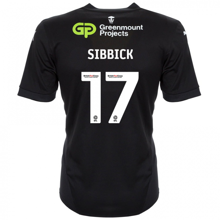 Kinderen Toby Sibbick #17 Zwart Uitshirt Uittenue 2024/25 T-Shirt