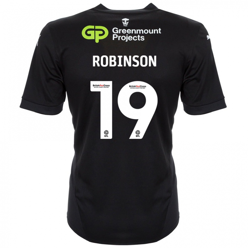 Kinderen Luke Robinson #19 Zwart Uitshirt Uittenue 2024/25 T-Shirt