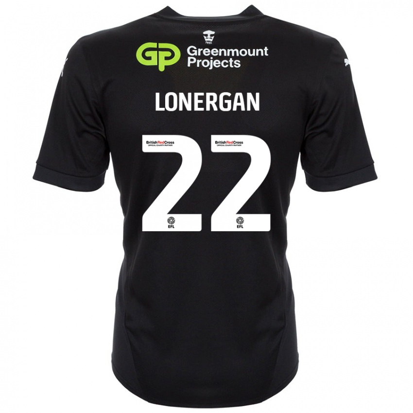 Kinderen Andy Lonergan #22 Zwart Uitshirt Uittenue 2024/25 T-Shirt