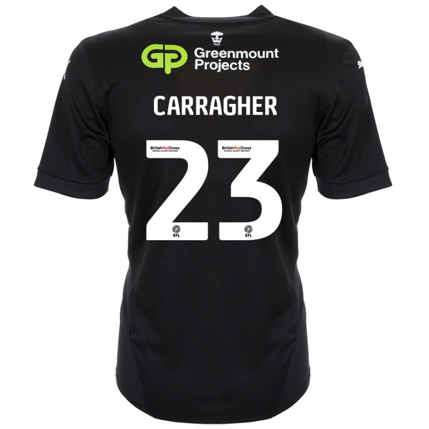 Kinderen James Carragher #23 Zwart Uitshirt Uittenue 2024/25 T-Shirt