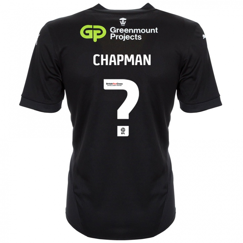 Kinderen Llyton Chapman #0 Zwart Uitshirt Uittenue 2024/25 T-Shirt