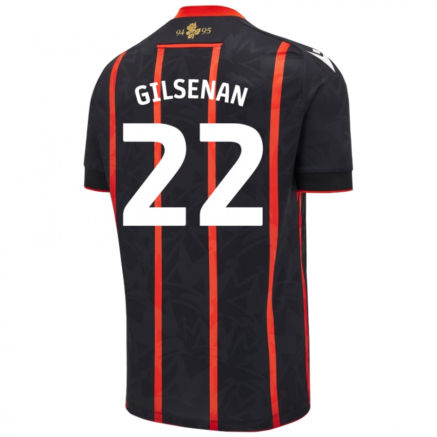 Kinderen Zak Gilsenan #22 Zwart Rood Uitshirt Uittenue 2024/25 T-Shirt