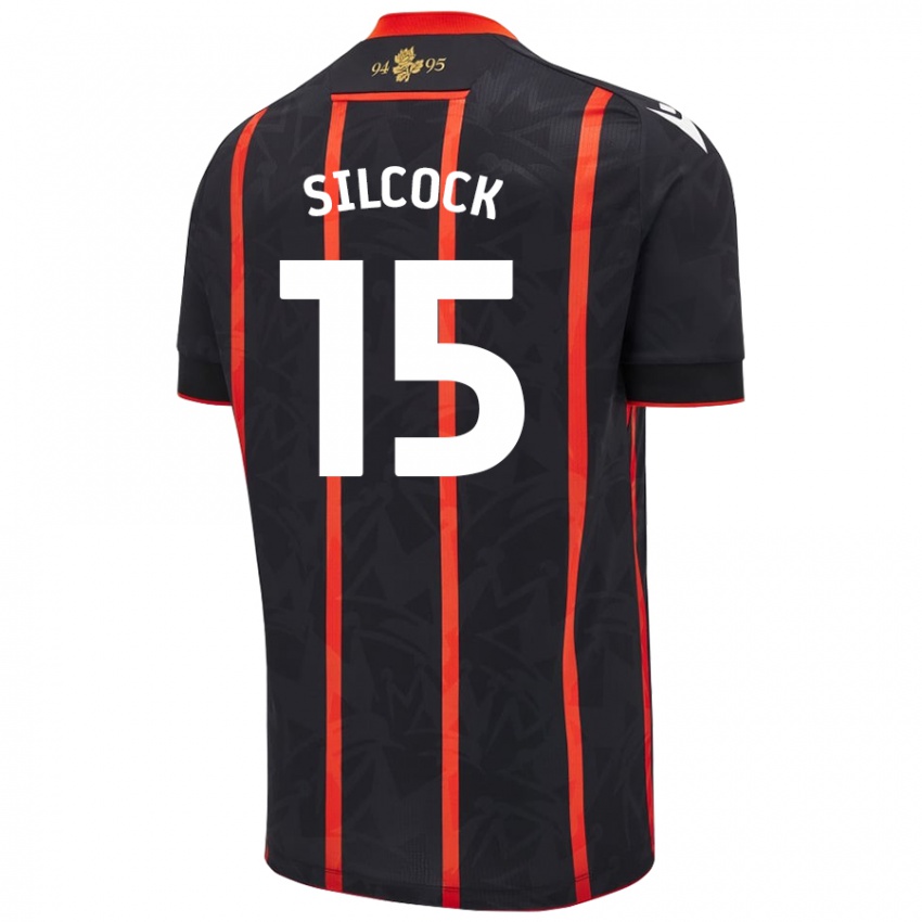 Kinderen Hannah Silcock #15 Zwart Rood Uitshirt Uittenue 2024/25 T-Shirt