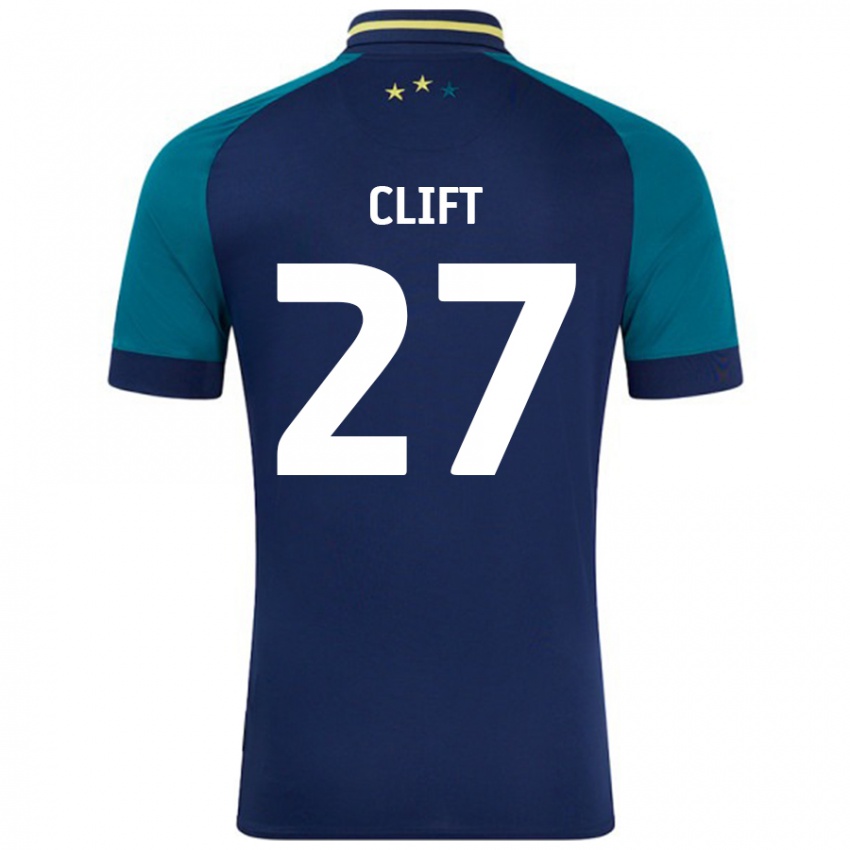 Kinderen Cassidy Clift #27 Marineblauw Donkergroen Uitshirt Uittenue 2024/25 T-Shirt