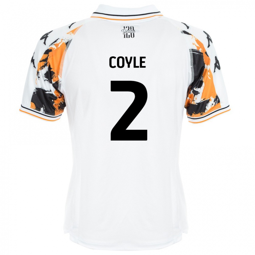 Kinderen Lewie Coyle #2 Wit Uitshirt Uittenue 2024/25 T-Shirt