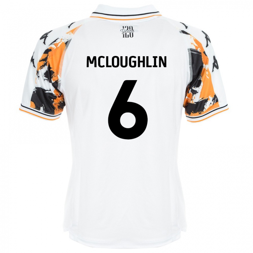 Kinderen Sean Mcloughlin #6 Wit Uitshirt Uittenue 2024/25 T-Shirt