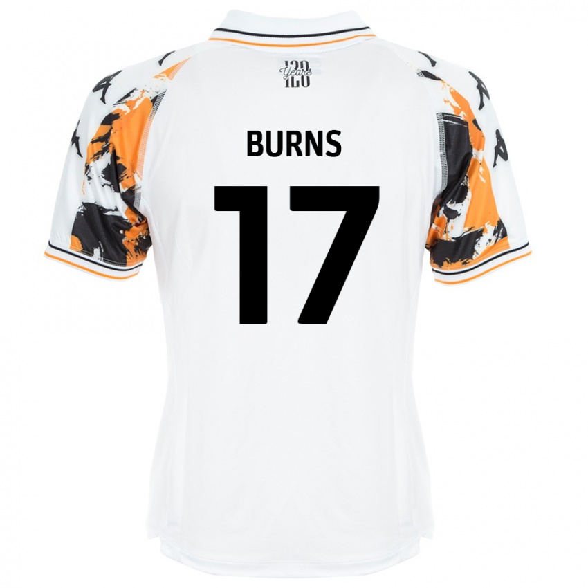 Kinderen Finley Burns #17 Wit Uitshirt Uittenue 2024/25 T-Shirt