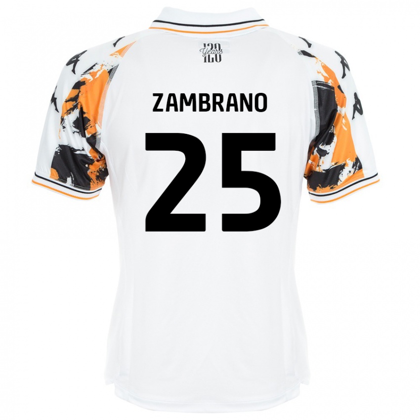 Kinderen Óscar Zambrano #25 Wit Uitshirt Uittenue 2024/25 T-Shirt