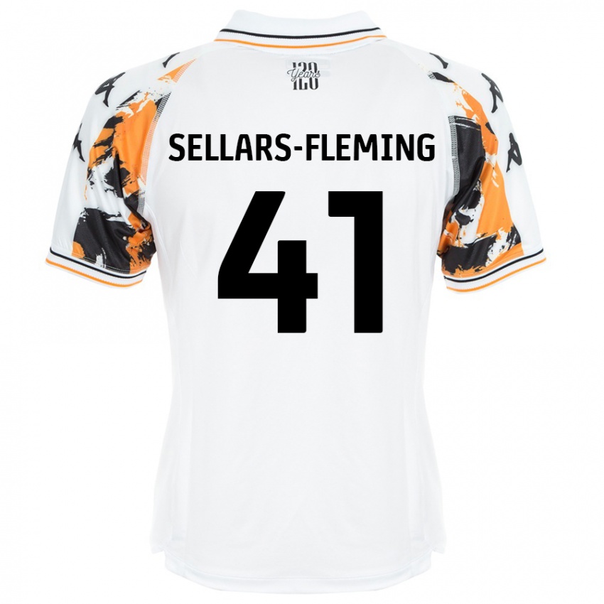 Kinderen Tyrell Sellars-Fleming #41 Wit Uitshirt Uittenue 2024/25 T-Shirt