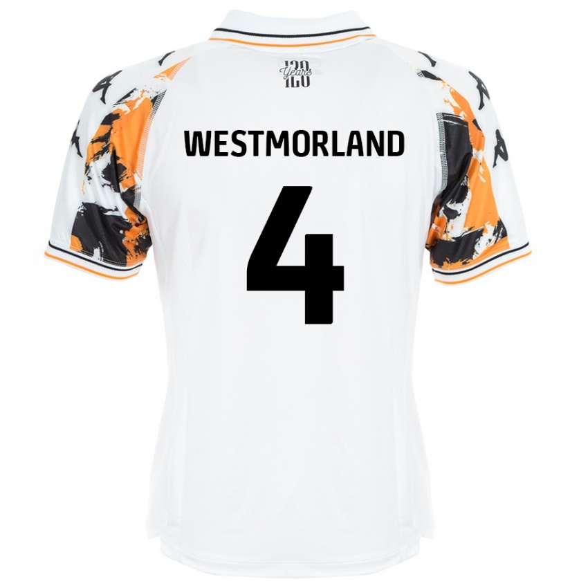 Kinderen Emma Westmorland #4 Wit Uitshirt Uittenue 2024/25 T-Shirt