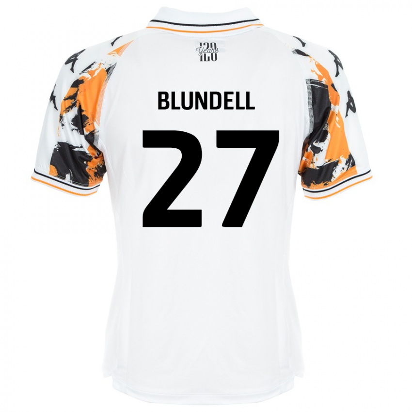 Kinderen Maddie Blundell #27 Wit Uitshirt Uittenue 2024/25 T-Shirt