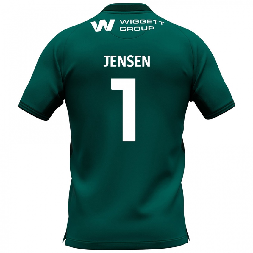 Kinderen Lukas Jensen #1 Groen Uitshirt Uittenue 2024/25 T-Shirt