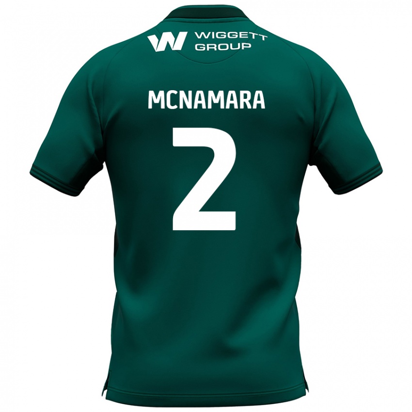 Kinderen Danny Mcnamara #2 Groen Uitshirt Uittenue 2024/25 T-Shirt