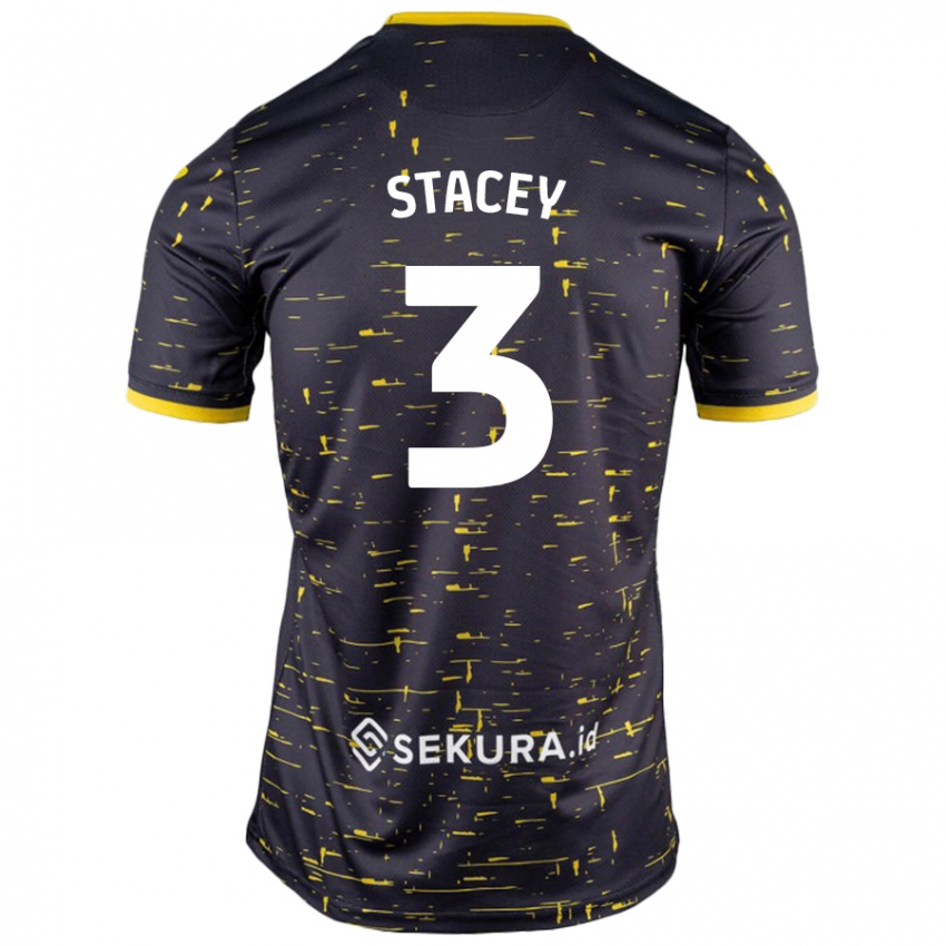 Kinderen Jack Stacey #3 Zwart Geel Uitshirt Uittenue 2024/25 T-Shirt