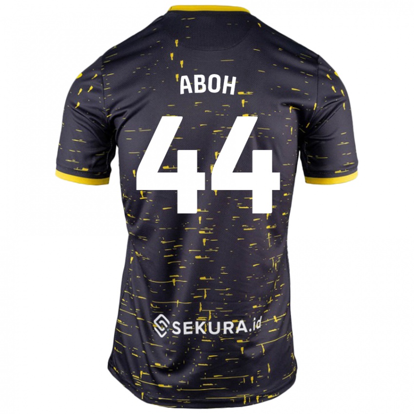 Kinderen Ken Aboh #44 Zwart Geel Uitshirt Uittenue 2024/25 T-Shirt