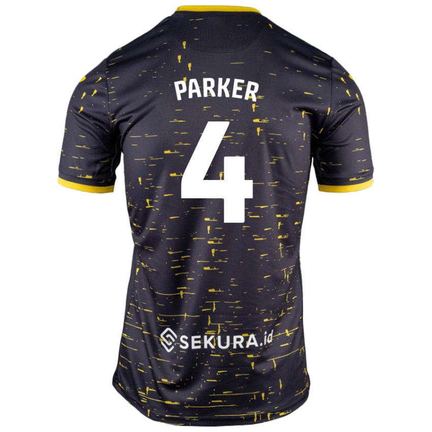 Kinderen Alice Parker #4 Zwart Geel Uitshirt Uittenue 2024/25 T-Shirt