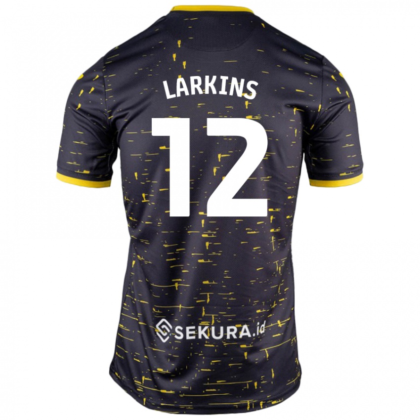 Kinderen Anna Larkins #12 Zwart Geel Uitshirt Uittenue 2024/25 T-Shirt