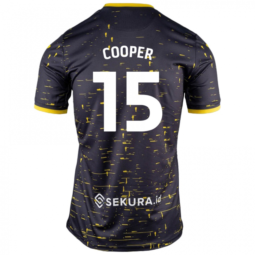 Kinderen Naomi Cooper #15 Zwart Geel Uitshirt Uittenue 2024/25 T-Shirt