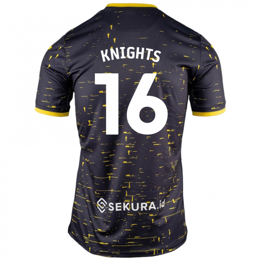 Kinderen Katie Knights #16 Zwart Geel Uitshirt Uittenue 2024/25 T-Shirt