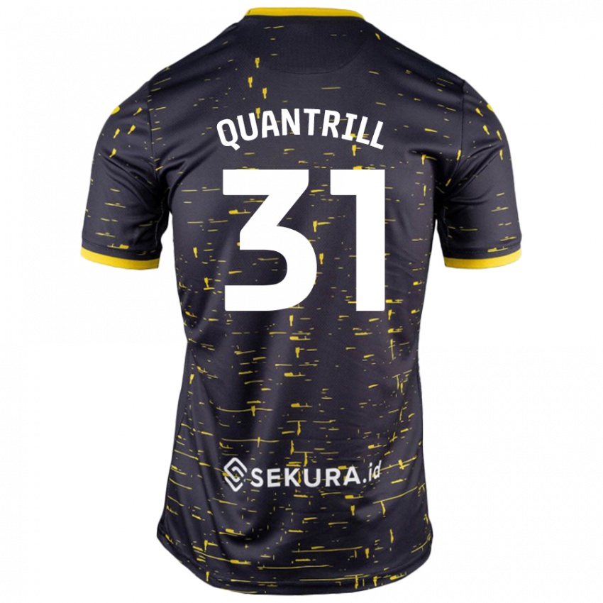 Kinderen Sarah Quantrill #31 Zwart Geel Uitshirt Uittenue 2024/25 T-Shirt