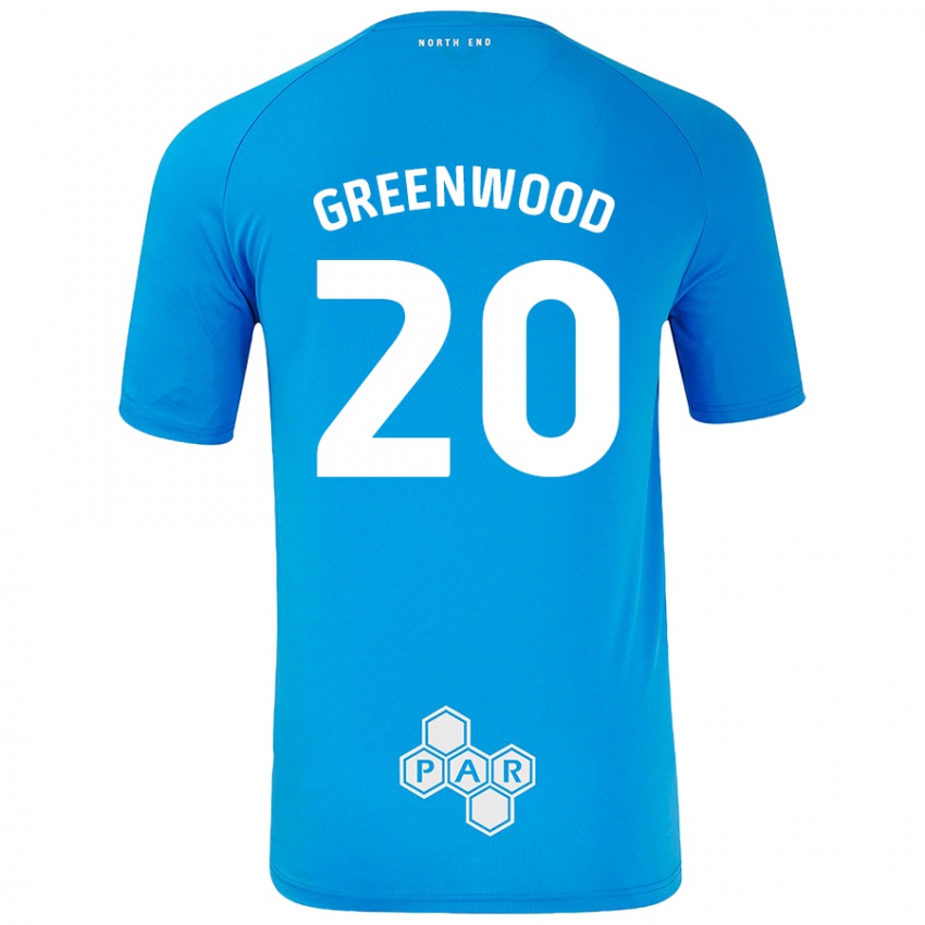 Kinderen Sam Greenwood #20 Hemelsblauw Uitshirt Uittenue 2024/25 T-Shirt