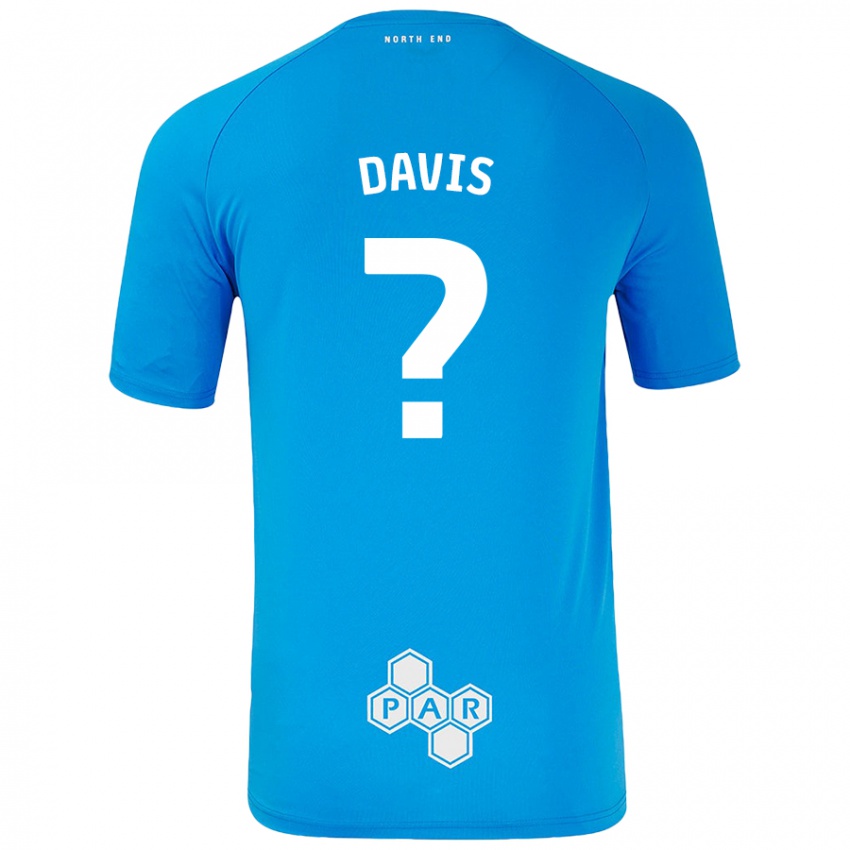 Kinderen Tommy Davis #0 Hemelsblauw Uitshirt Uittenue 2024/25 T-Shirt