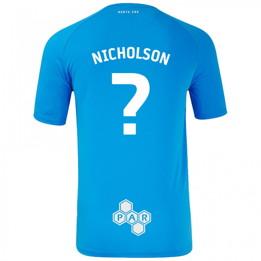 Kinderen Joseph Nicholson #0 Hemelsblauw Uitshirt Uittenue 2024/25 T-Shirt