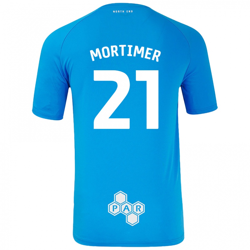 Kinderen Jodie Mortimer #21 Hemelsblauw Uitshirt Uittenue 2024/25 T-Shirt