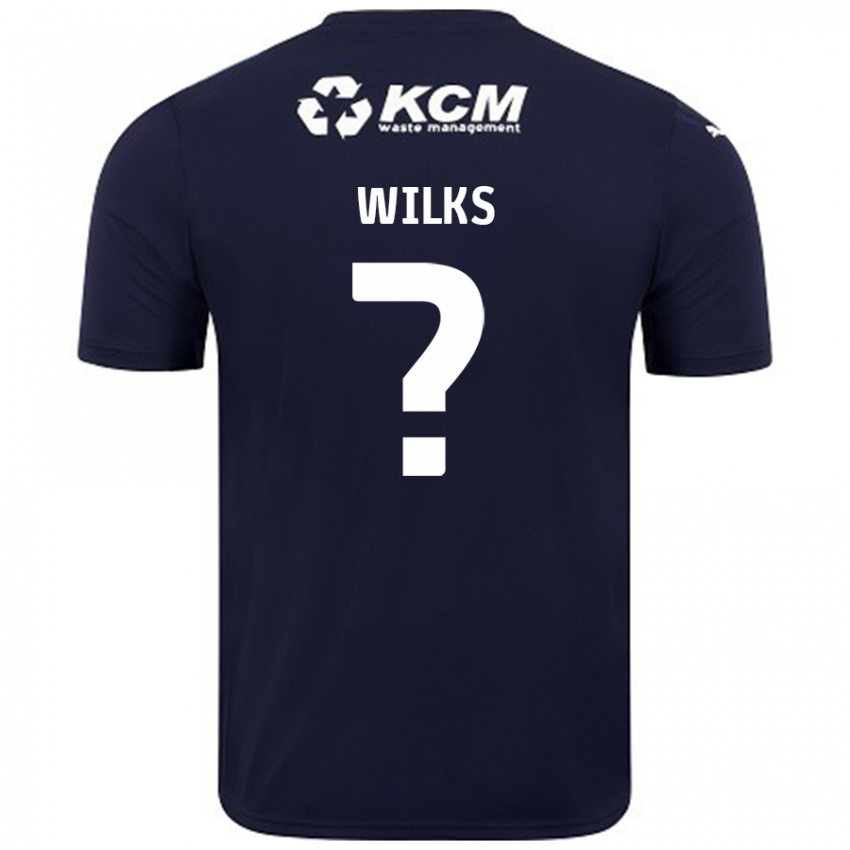 Kinderen Mallik Wilks #0 Marineblauw Uitshirt Uittenue 2024/25 T-Shirt