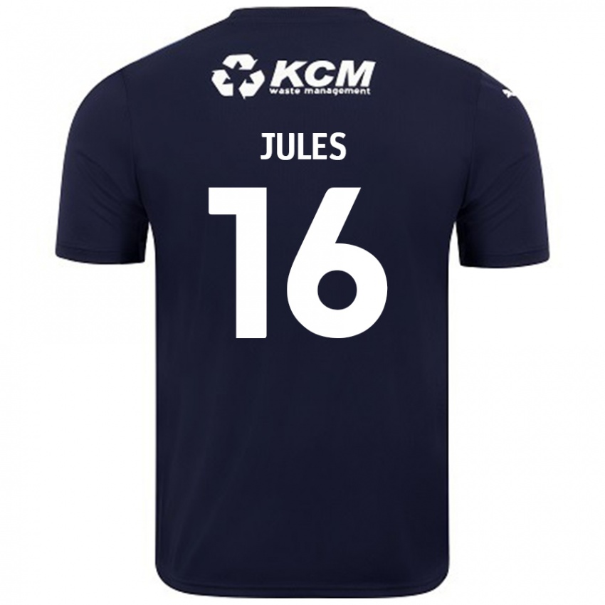 Kinderen Zak Jules #16 Marineblauw Uitshirt Uittenue 2024/25 T-Shirt