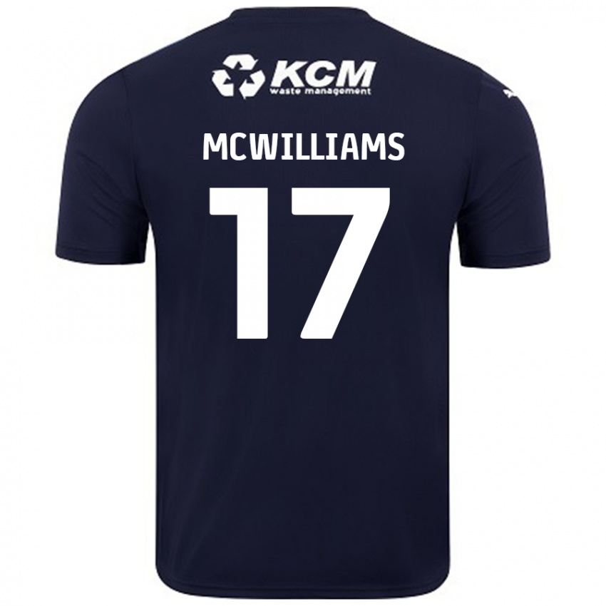 Kinderen Shaun Mcwilliams #17 Marineblauw Uitshirt Uittenue 2024/25 T-Shirt