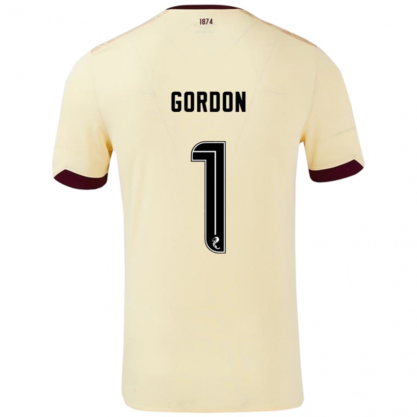 Kinderen Craig Gordon #1 Crème Bordeauxrood Uitshirt Uittenue 2024/25 T-Shirt