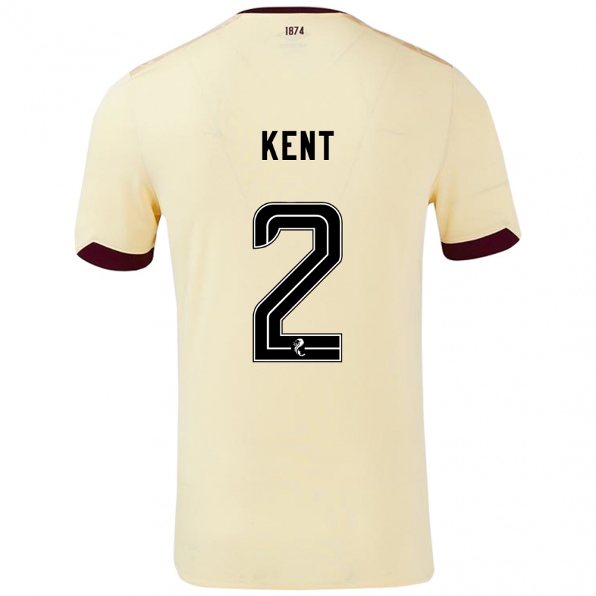 Kinderen Frankie Kent #2 Crème Bordeauxrood Uitshirt Uittenue 2024/25 T-Shirt