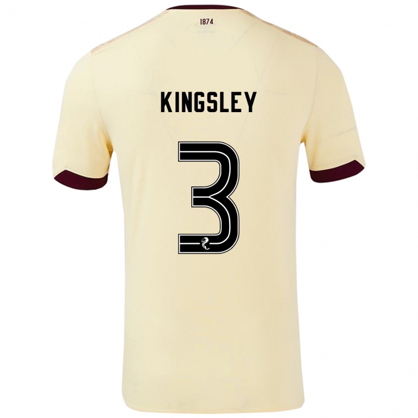 Kinderen Stephen Kingsley #3 Crème Bordeauxrood Uitshirt Uittenue 2024/25 T-Shirt