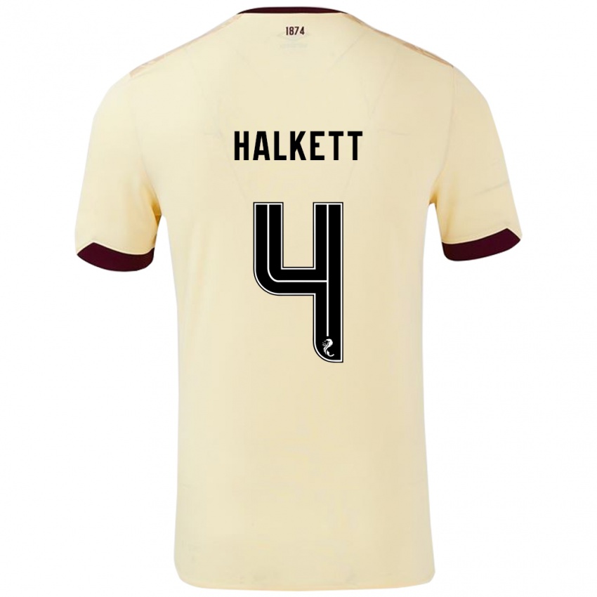 Kinderen Craig Halkett #4 Crème Bordeauxrood Uitshirt Uittenue 2024/25 T-Shirt