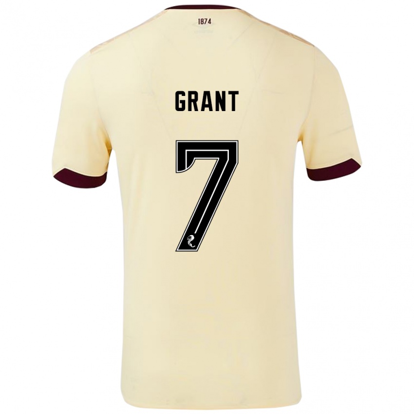 Kinderen Jorge Grant #7 Crème Bordeauxrood Uitshirt Uittenue 2024/25 T-Shirt