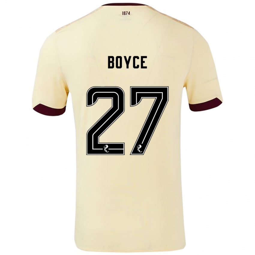 Kinderen Liam Boyce #27 Crème Bordeauxrood Uitshirt Uittenue 2024/25 T-Shirt