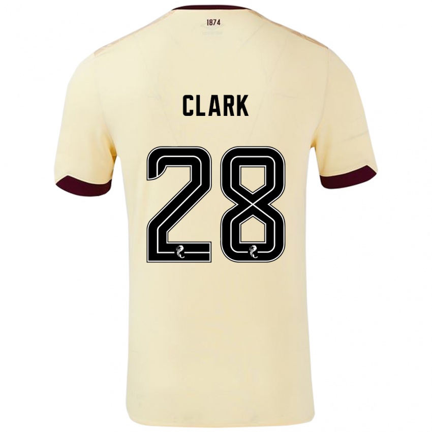 Kinderen Zander Clark #28 Crème Bordeauxrood Uitshirt Uittenue 2024/25 T-Shirt