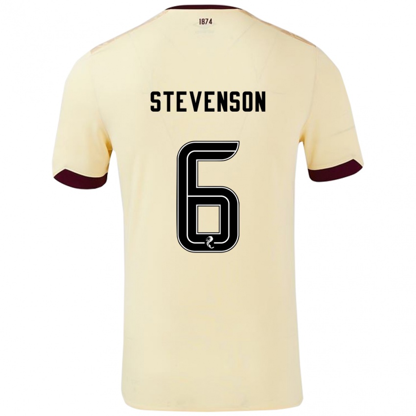 Kinderen Gus Stevenson #6 Crème Bordeauxrood Uitshirt Uittenue 2024/25 T-Shirt