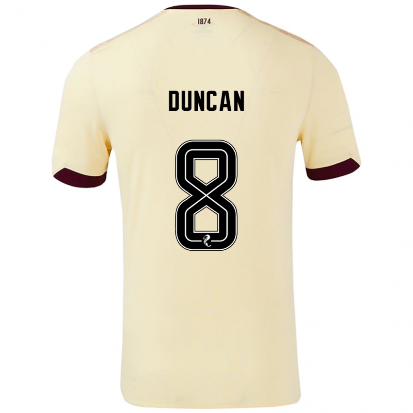 Kinderen Ryan Duncan #8 Crème Bordeauxrood Uitshirt Uittenue 2024/25 T-Shirt