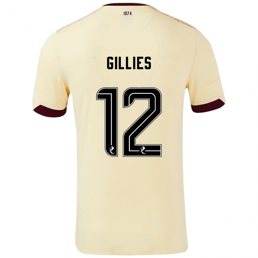 Kinderen Matthew Gillies #12 Crème Bordeauxrood Uitshirt Uittenue 2024/25 T-Shirt