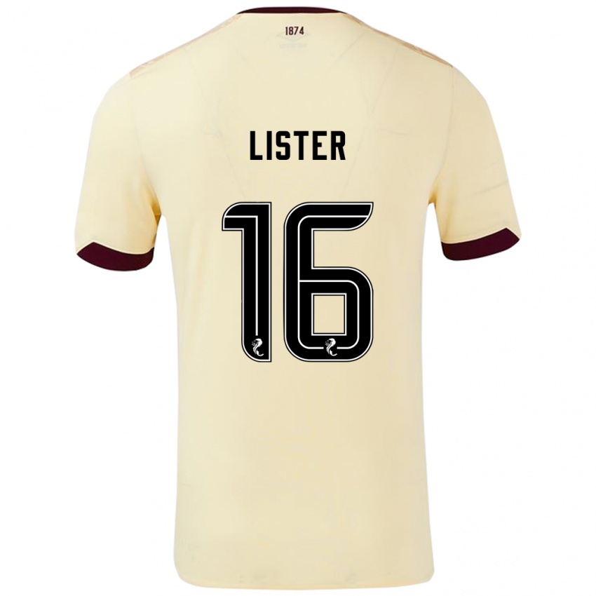 Kinderen Henry Lister #16 Crème Bordeauxrood Uitshirt Uittenue 2024/25 T-Shirt