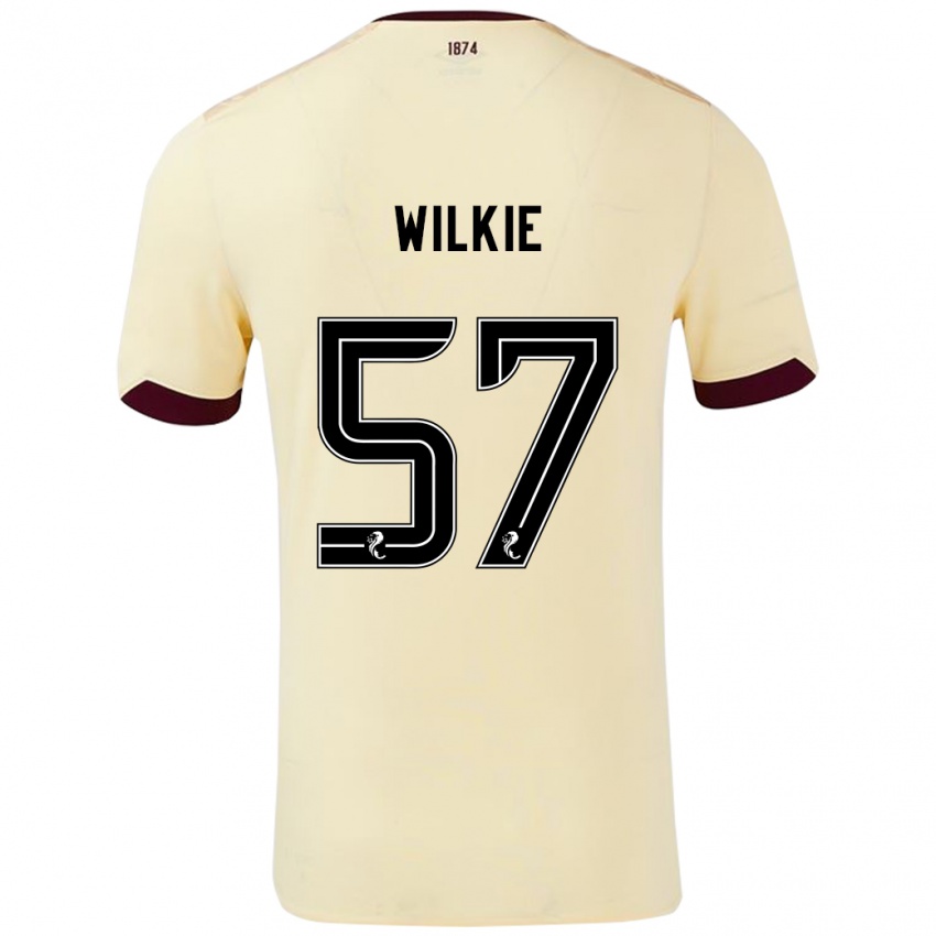 Kinderen Coupar Wilkie #57 Crème Bordeauxrood Uitshirt Uittenue 2024/25 T-Shirt