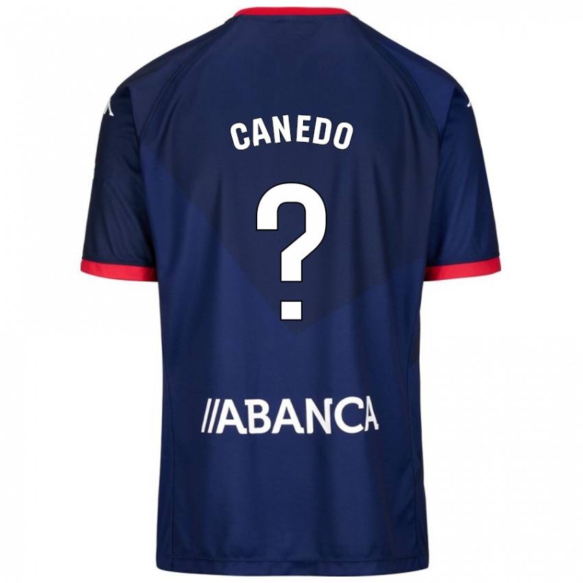 Kinderen Damián Canedo #0 Marineblauw Uitshirt Uittenue 2024/25 T-Shirt