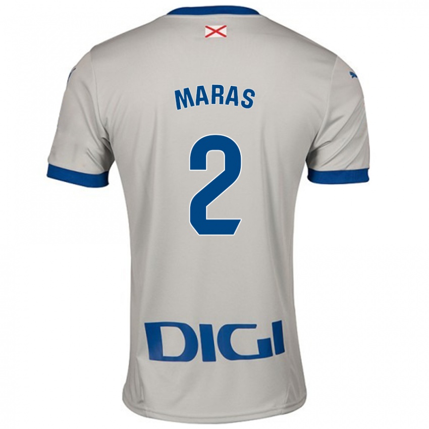 Kinderen Nikola Maras #2 Lichtgrijs Uitshirt Uittenue 2024/25 T-Shirt