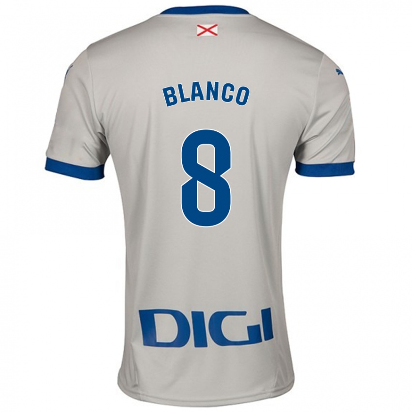 Kinderen Antonio Blanco #8 Lichtgrijs Uitshirt Uittenue 2024/25 T-Shirt